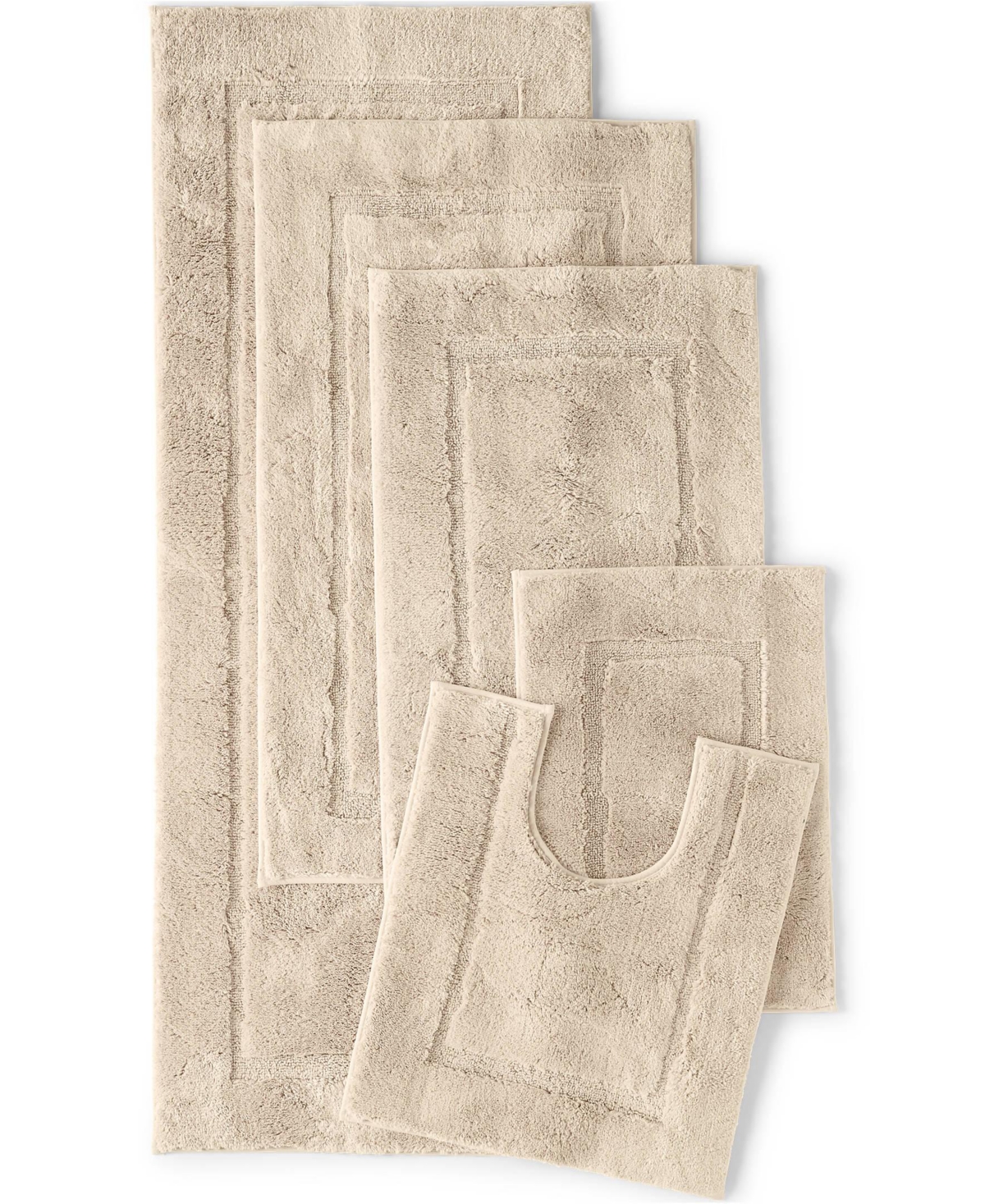 Lands' End Cotton Non-skid Double Sink Bath Rug 23x59