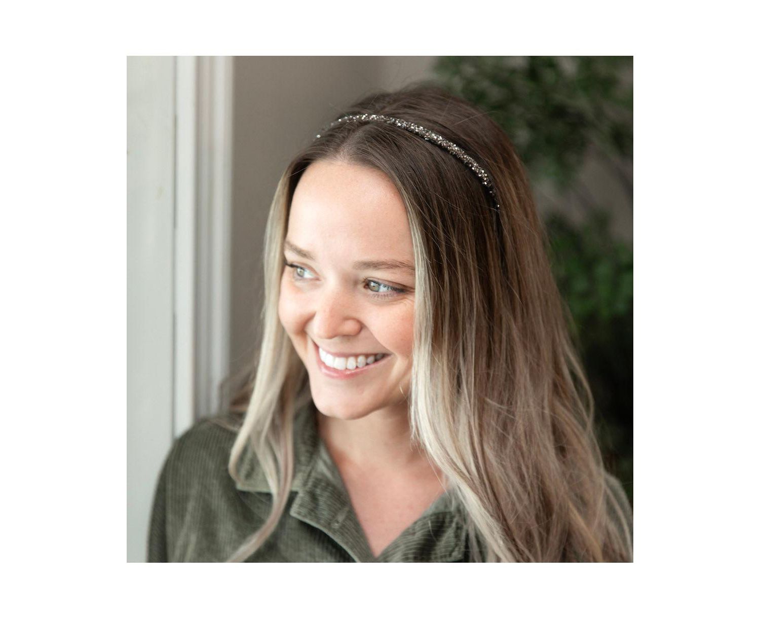 Thin All that Glitters Headband - Black