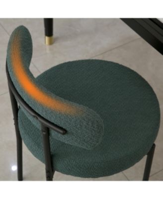  Set of 6 Boucle; Metal Mid-Century Modern Dining Chairs