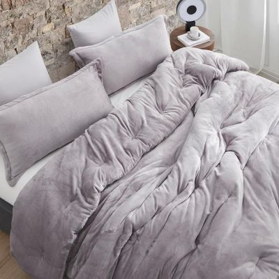 Thicker Than Thick - Comforter Set - Standard Plush Filling - Opal Gray , California King