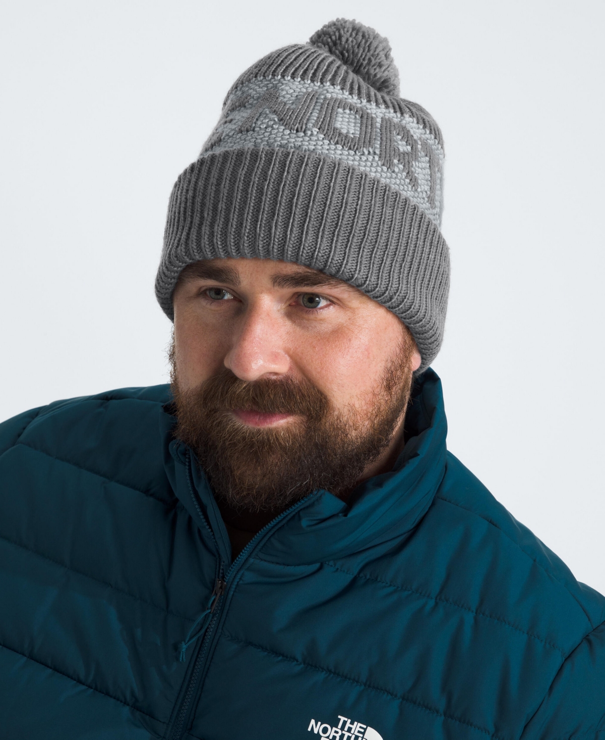 The North Face Retro Cabin Beanie In Smoked Pearl,high Rise