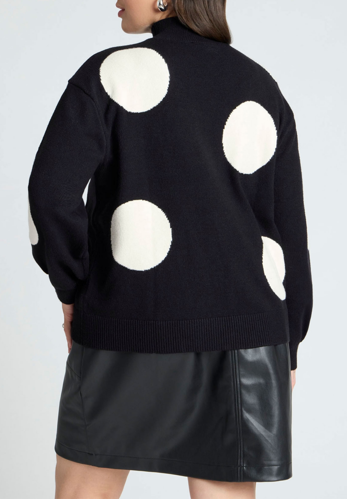 Eloquii Plus Size Polka Dot Sweater