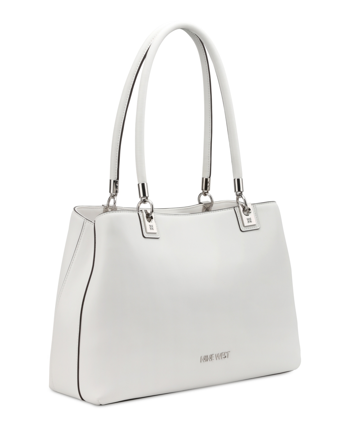 Shop Nine West Donella Carryall Medium Shoulder Bag In Optic White