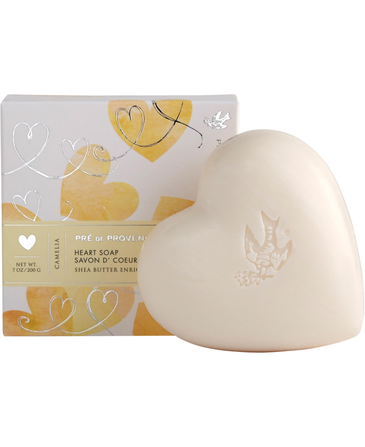 Pre de Provence 200g Heart Cello Gift Bag - Camelia
