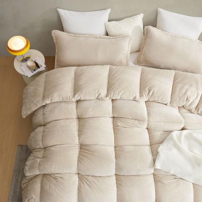 Thicker Than Thick - Comforter Set - Down Alternative Ultra Plush Filling - Birch , Queen