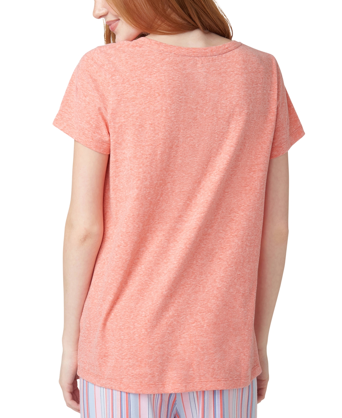 Shop Hue Women's Solid Short-sleeve Scoop-neck Pajama T-shirt In Dubarry