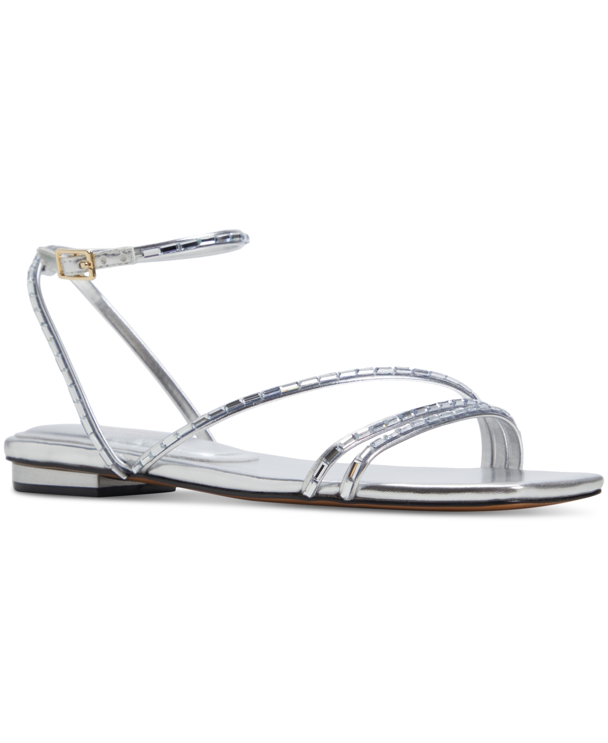 Shop Aldo Women's Marjorie Flat Sandals In Silver