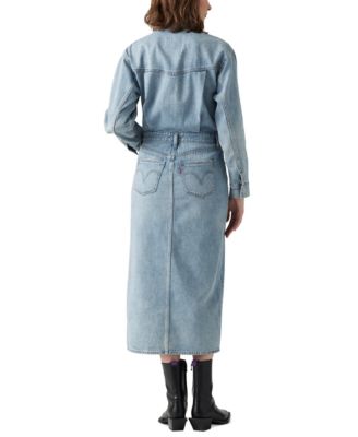 Levi's Premium Women's Denim Midi Shirt Dress