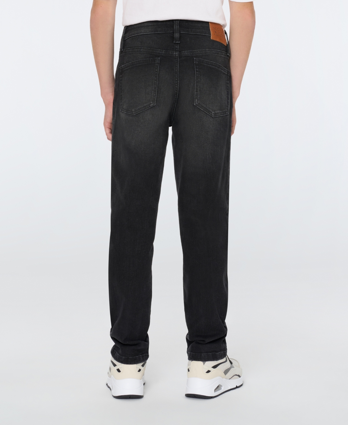 Scotch & Soda Big Boys 5 Pocket Loose Tapered Fit Jean In Black Night Wash