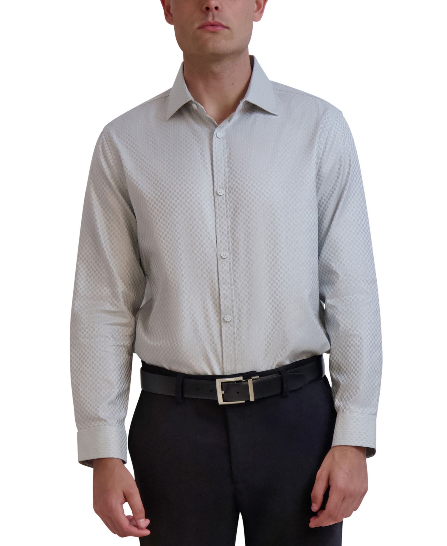 Men's Slim-Fit Textured Dobby Dress Shirt