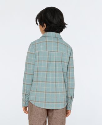 Big Boys Yarn Dye Knit Twill Button Up Shirt