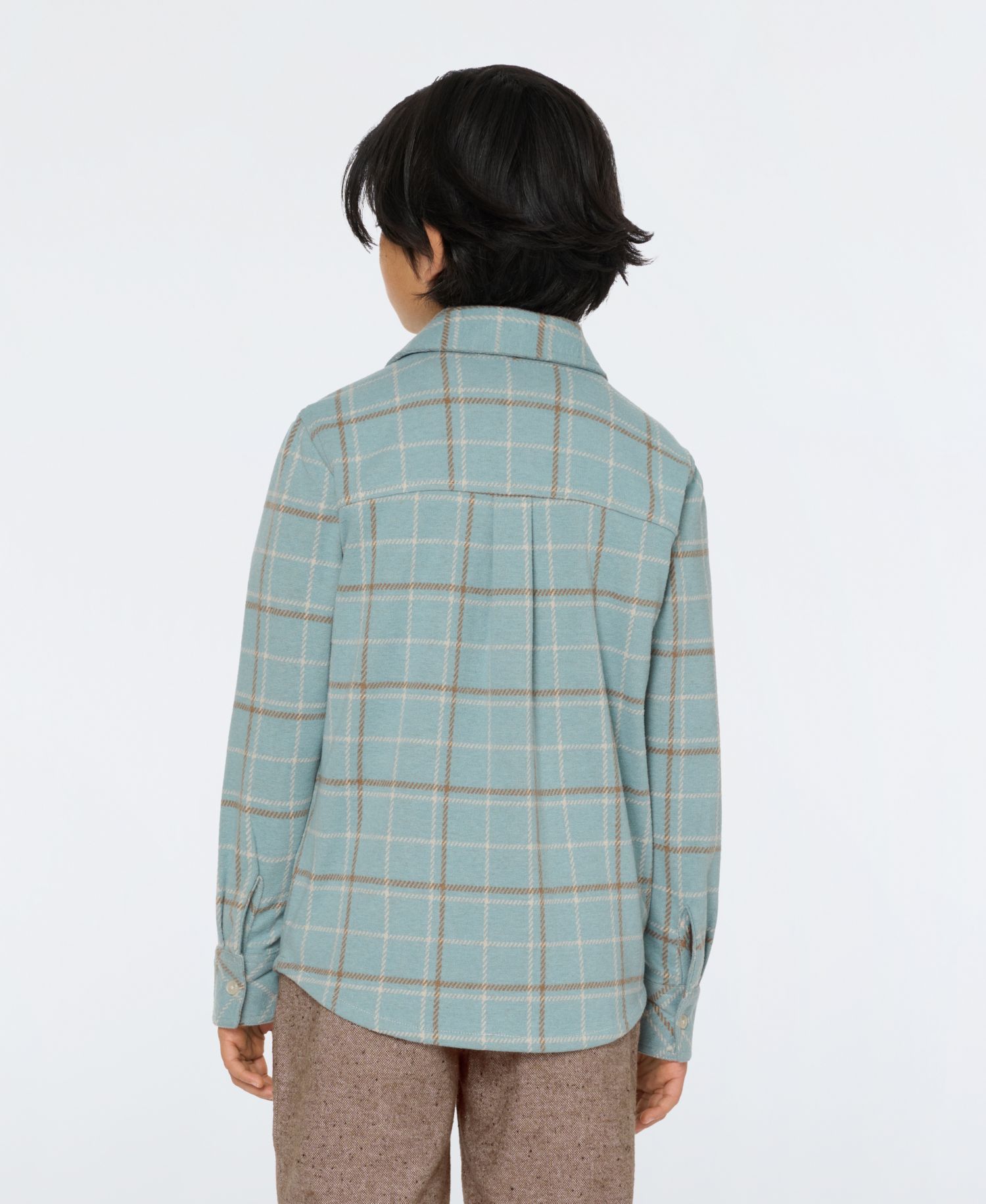 Big Boys Yarn Dye Knit Twill Button Up Shirt