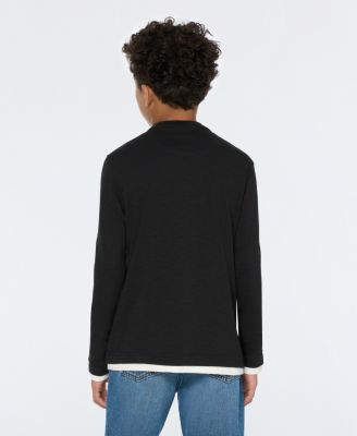 Big Boys Slub Jersey Henley T-Shirt