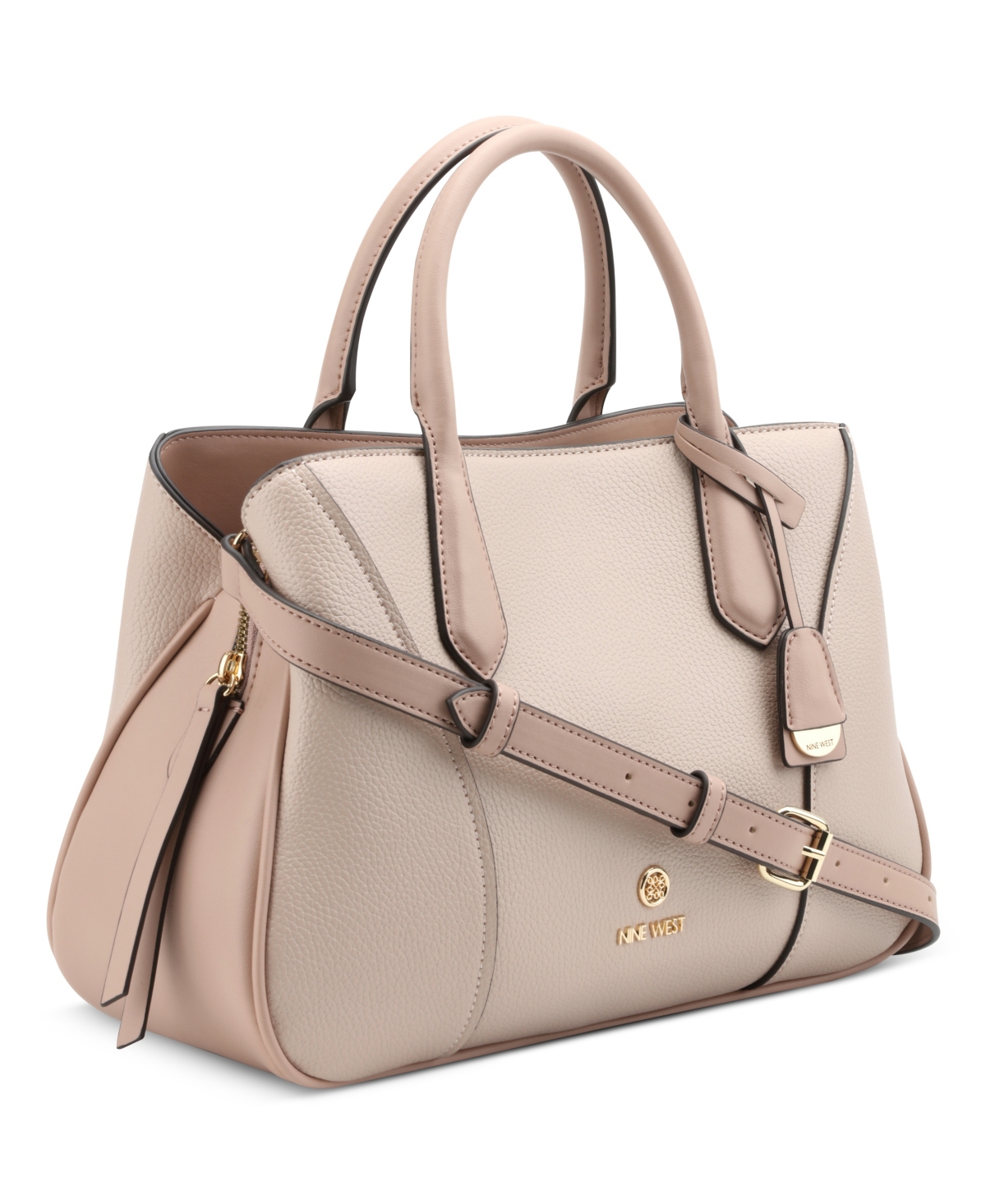 NINE WEST BLOOMFIELD TRIPLE COMPARTMENT SATCHEL BAG 