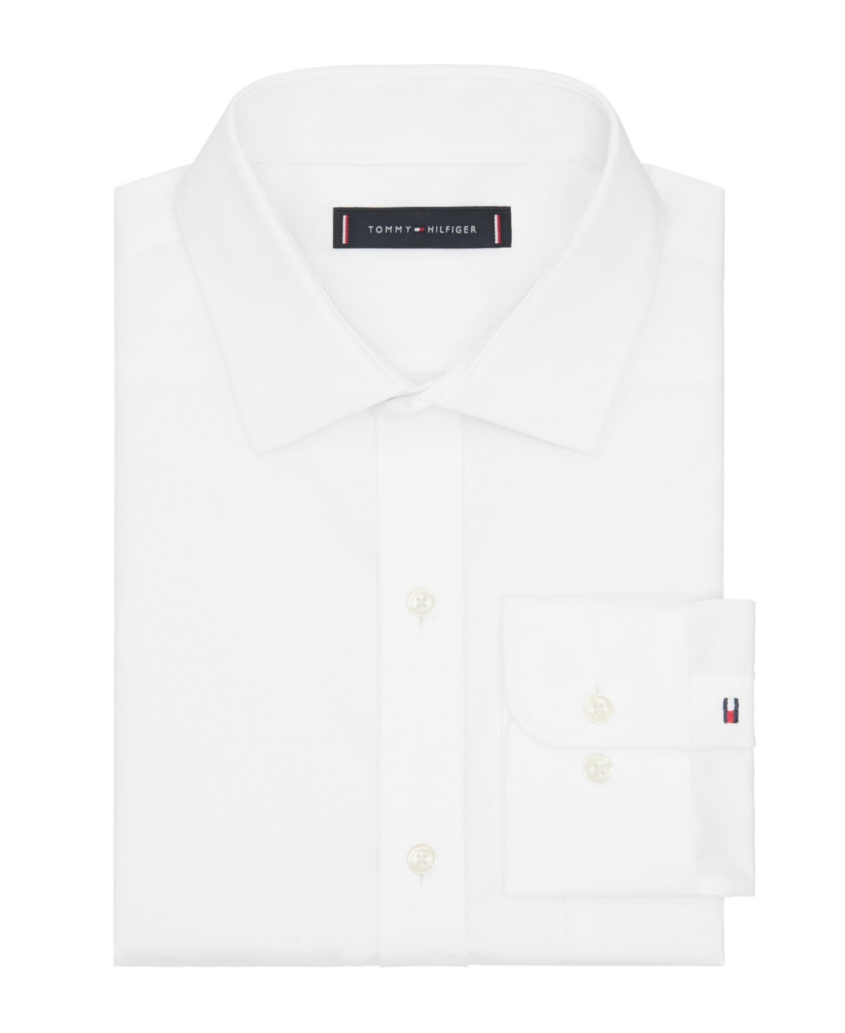 Shop Tommy Hilfiger Mens Regular Fit Linen Dress Shirt In White