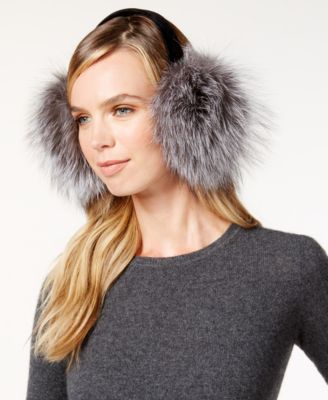Surell - Velvet Band Fox Fur Earmuffs