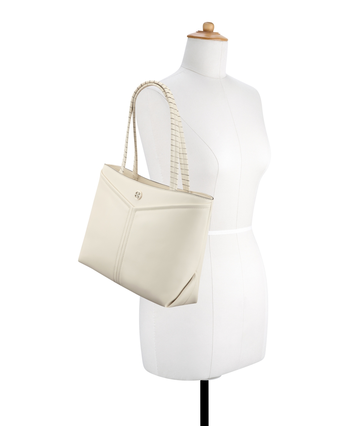 Nine West Erina Triple Compartment Tote Bag In Chic Cream
