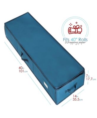 Premium Holiday Gift Wrapping Paper &amp; Accessories Storage Organizer Box