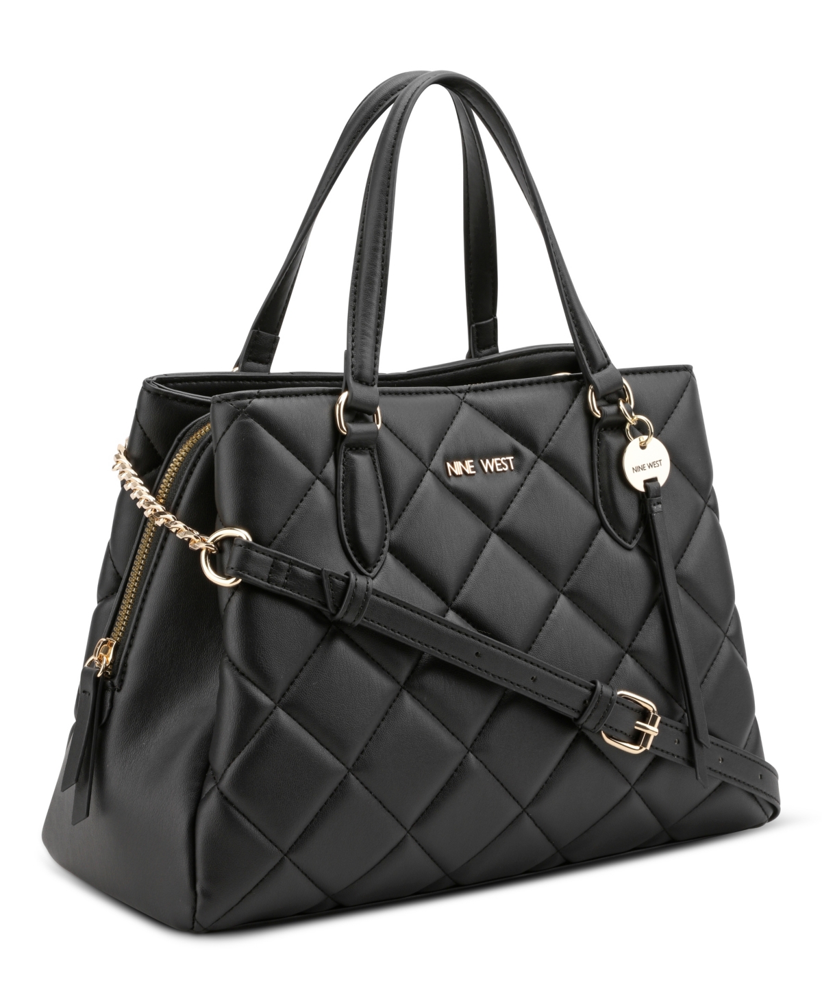 Nine West Meilani Medium Satchel Bag In Black