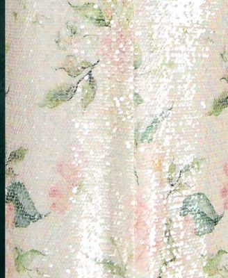 Juniors' Satin Twist-Front Bow-Back Sequined Gown