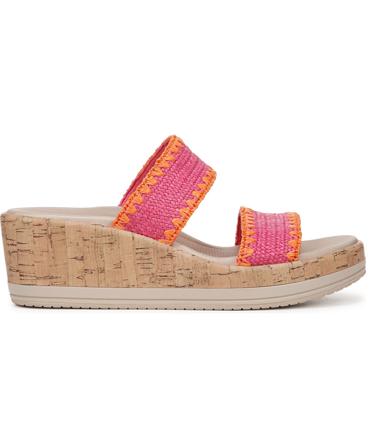 Bzees Resort Sandal In Pink Multi Stretch Gore Fabric