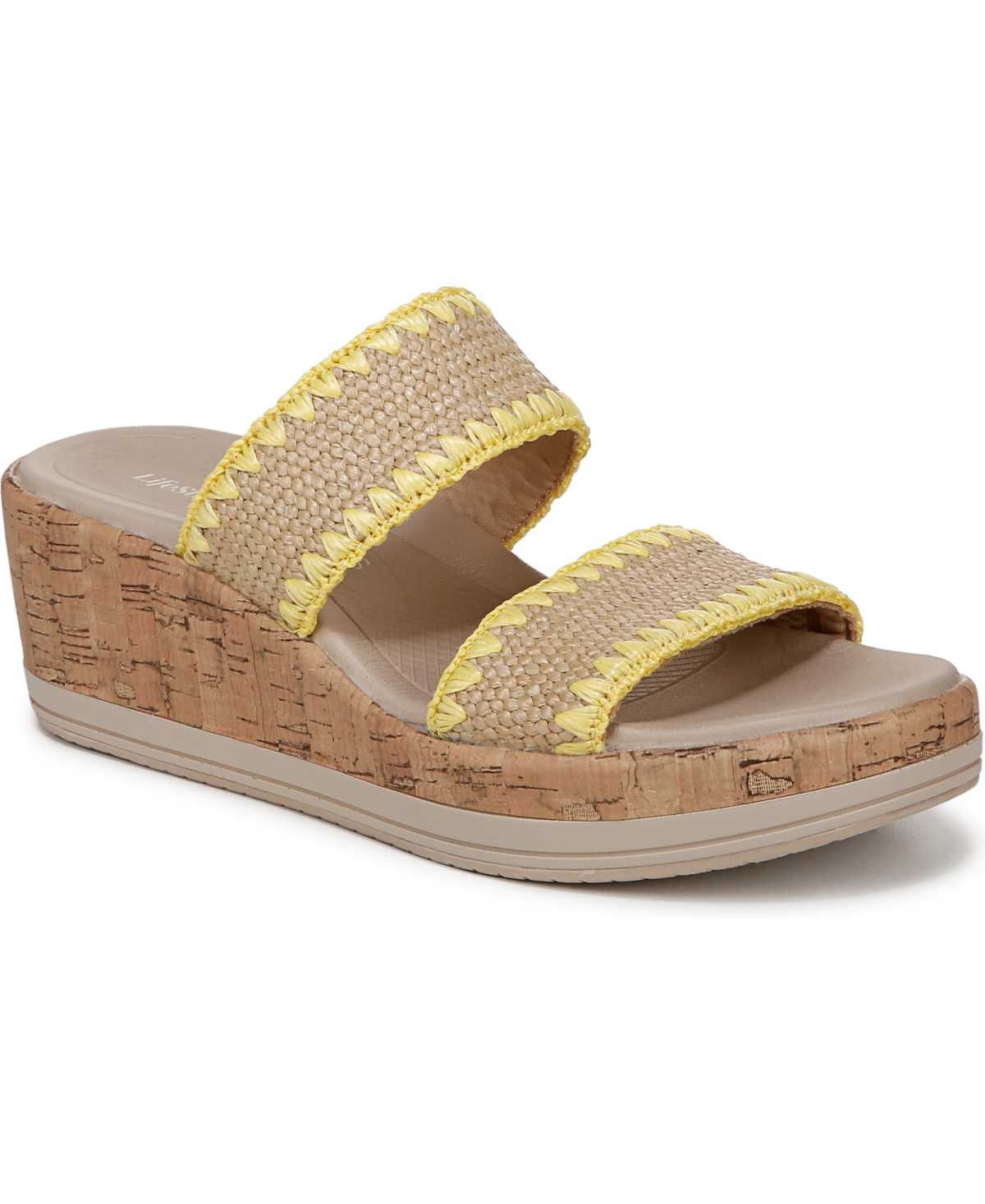 Bzees Resort Sandal In Natural Multi Fabric