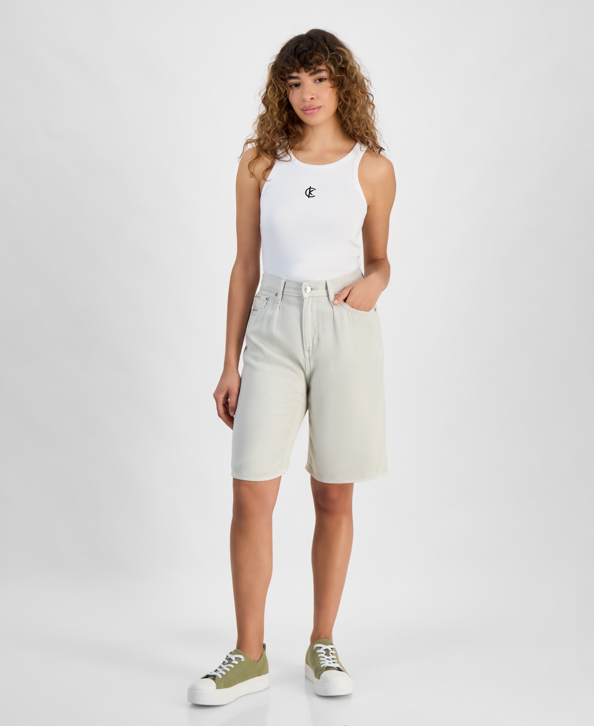 Women's Relaxed Bermuda Shorts - Silver Birch