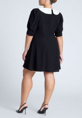 Women's Contrast Collar Mini Dress