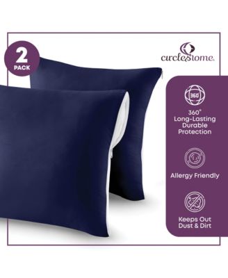 100% Cotton Zippered Pillow Protector 2 Pack
