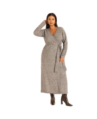 Women's Sweater Wrap Dress