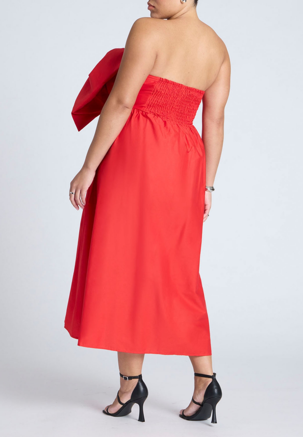 Eloquii Plus Size Bow Bodice Flare Dress