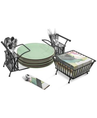 4 Section all-in-one Buffet Utensil Caddy