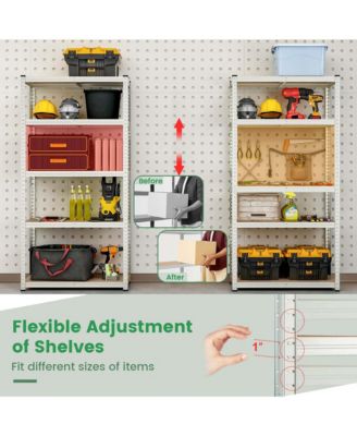 3 PCS 5 Tier Adjustable Garage Shelving Unit with 2000 lbs Max Load for Warehouse