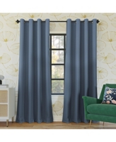 Sun Zero Oslo Theater Grade Extreme 100% Blackout Grommet Curtain Panel - Denim blue