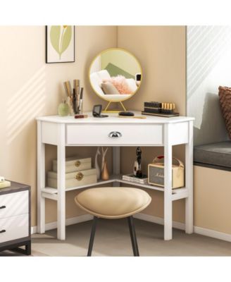 Corner Wooden Piece Laptop Computer Desk