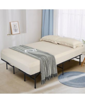 King Size Folding Steel Platform Bed Frame for Kids and Adults-King Size