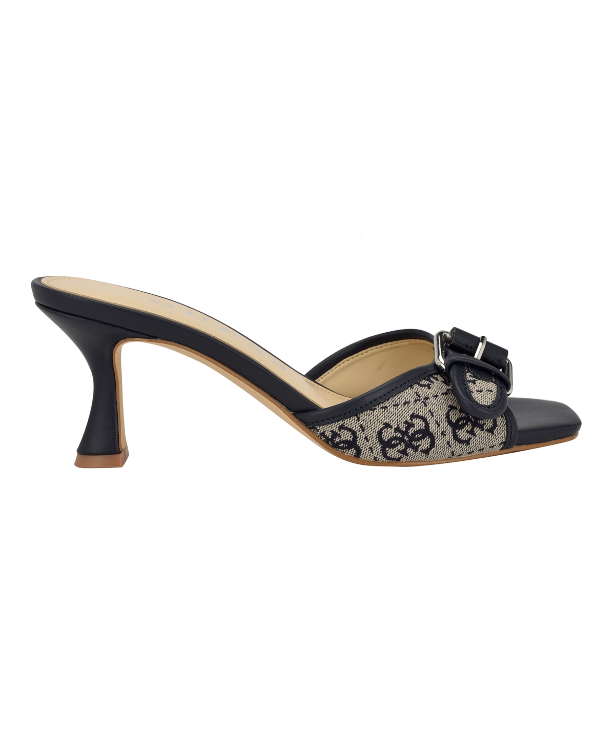 GUESS WOMEN'S DISTA BUCKLE KITTEN HEEL SANDALS 