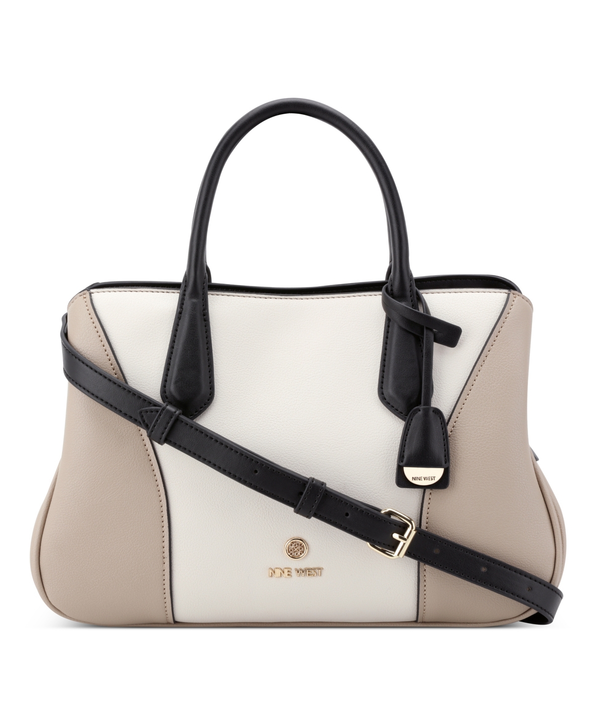 Nine West Bloomfield Medium Satchel Bag In Milk Multi
