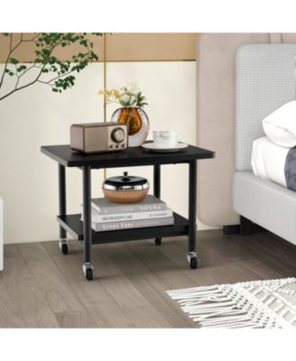 Under Desk Printer Stand with 4 Wheels and Locking Mechanism