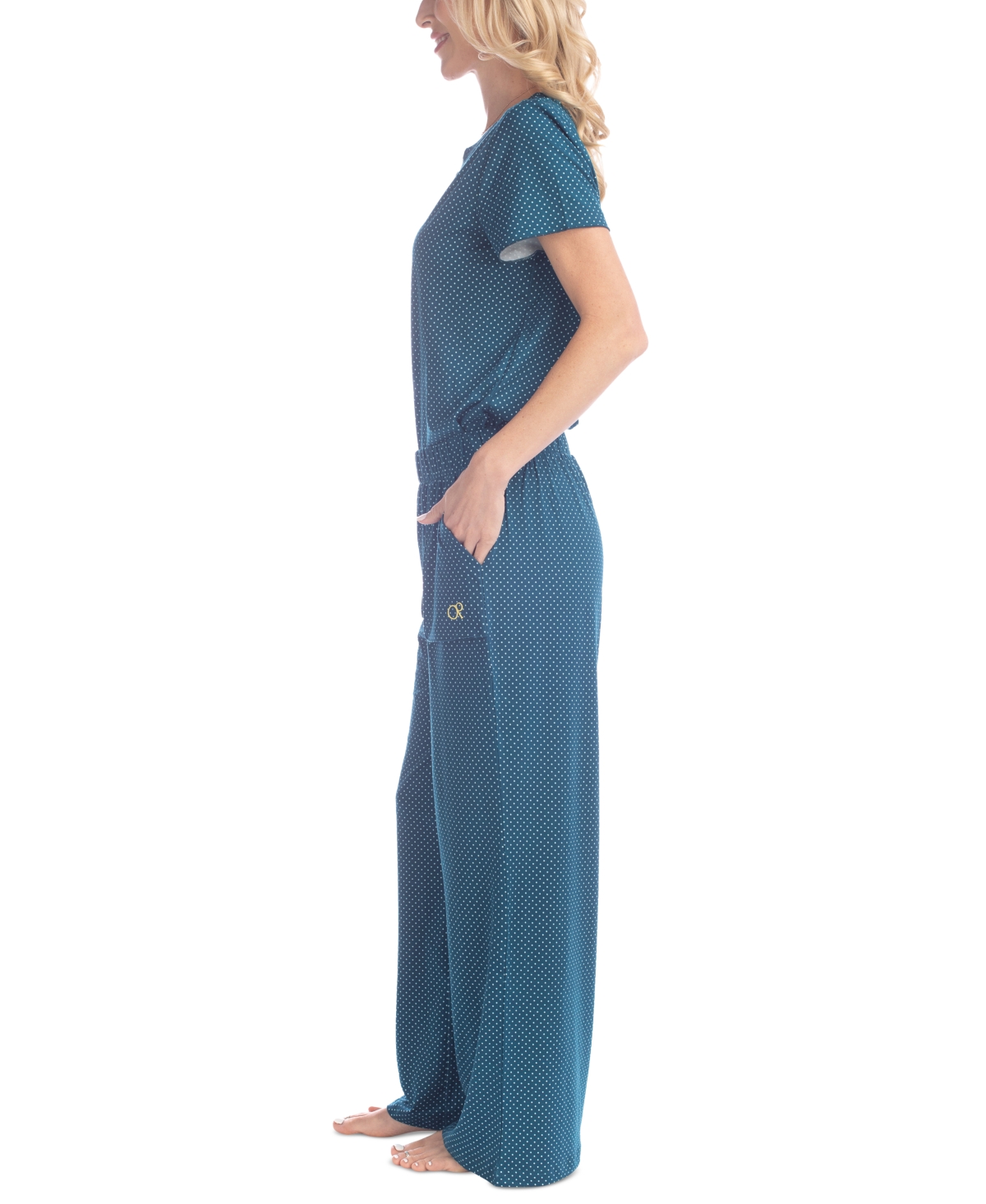 OCEAN PACIFIC WOMEN'S SEA FLOWER PRINTED PAJAMA SET 