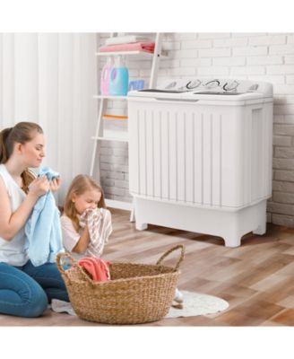 20 lbs Portable Washing Machine with Built-in Gravity Drain