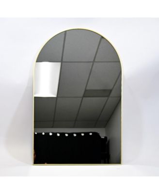 Arched Wall Mounted Mirror 20"x30" in Gold