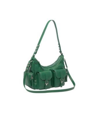 Assembled Faux Leather Crossbody Bag