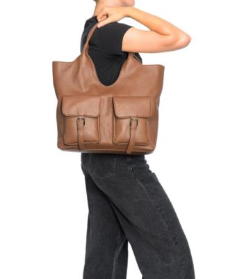 Royale Faux Leather Tote Bag