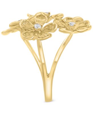 EFFY&reg; Diamond Floral Ring (1/5 ct. t.w.) in 14k Gold