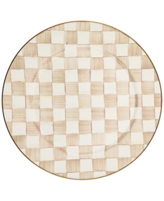 Mackenzie-Childs Mocha Check Serving Platter - Macy's