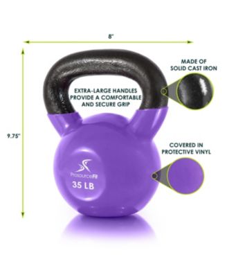 Vinyl Coated Iron Kettlebell, 35lb