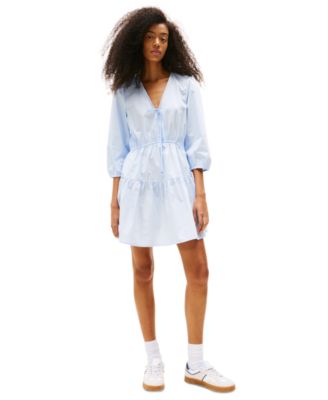 Tommy Jeans - Women's Cotton Poplin Tiered Minidress