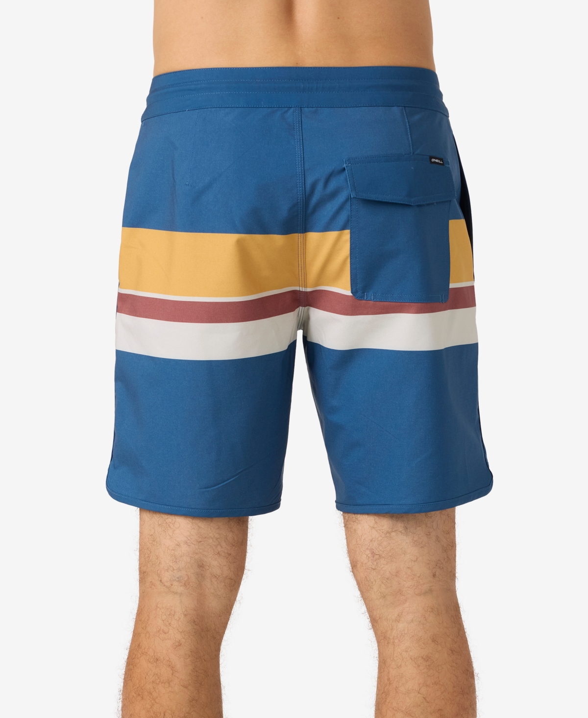 O'neill Men's Cruzer Stripe Scallop 18 Boardshorts In Indigo