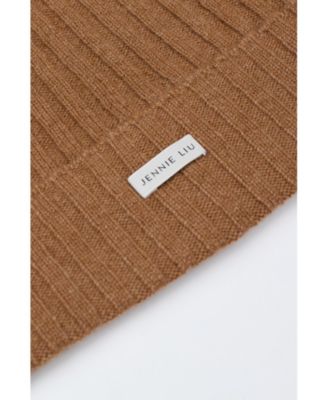 100% Cashmere Beanies for Women(Black, One Size